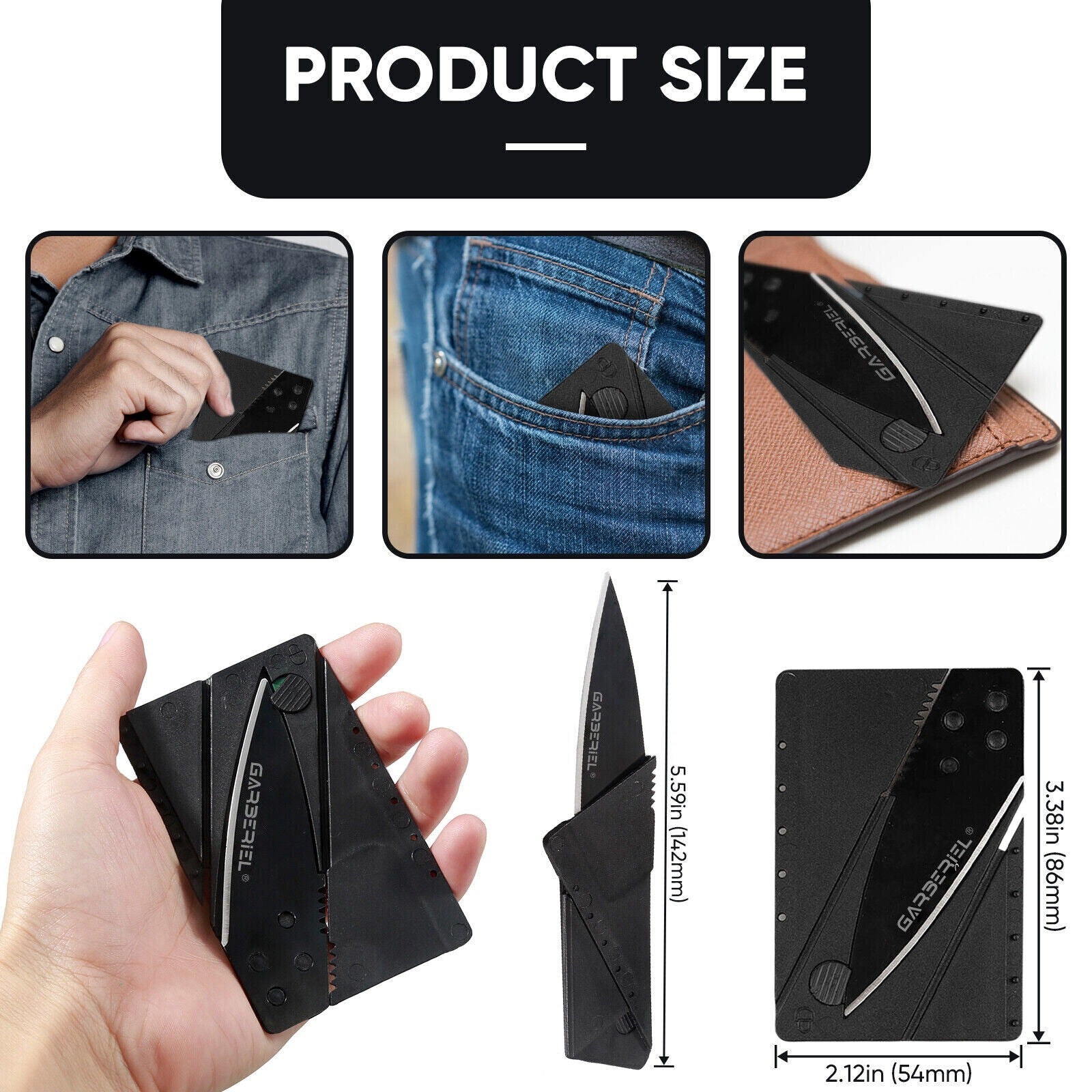 Card sharp Folding Credit Card Knife by Iain Sinclair
