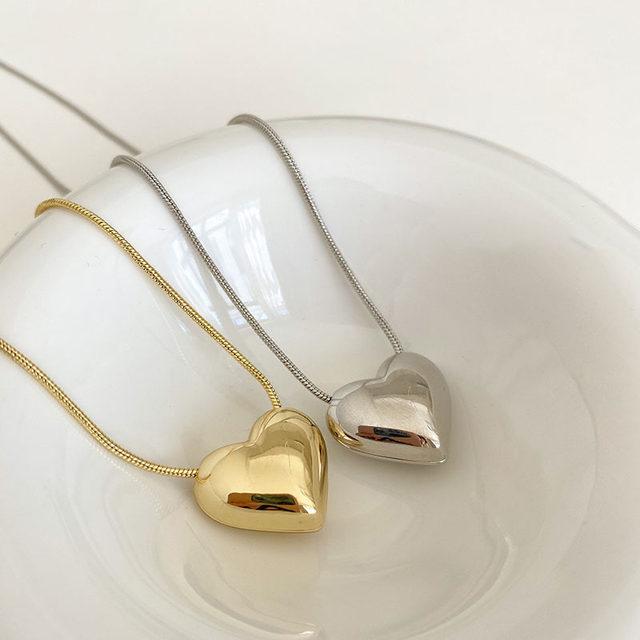 Heart Design Gold Plated Zircon Pendant