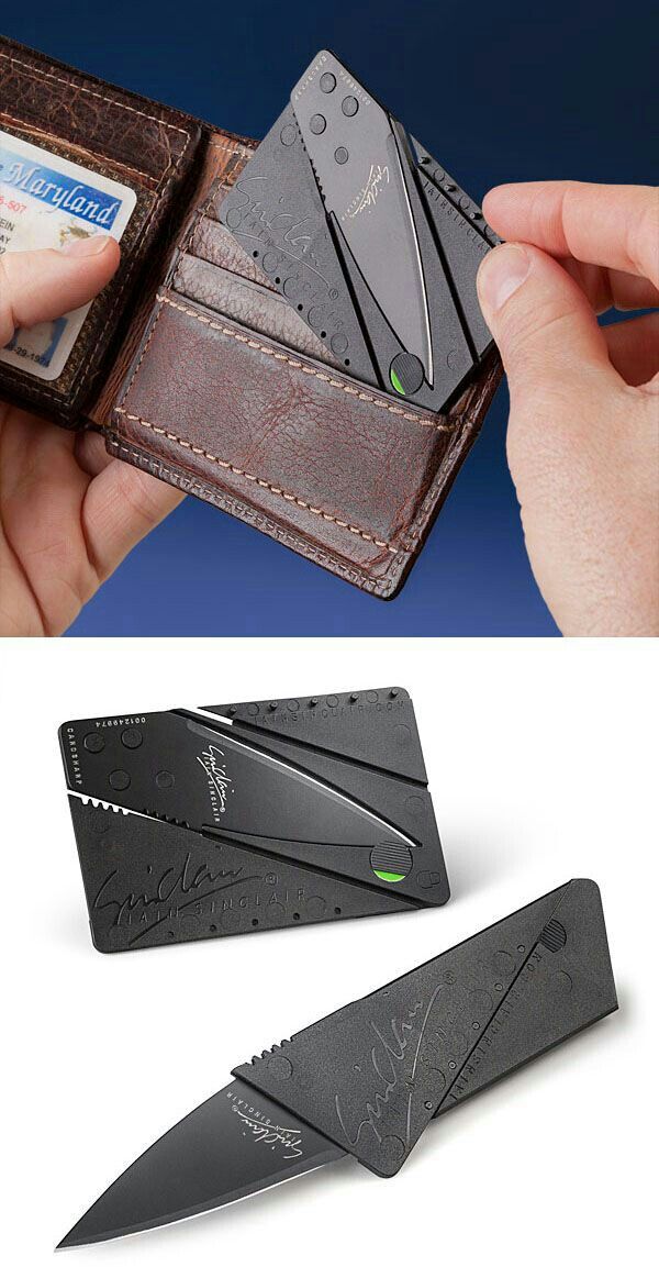 Card sharp Folding Credit Card Knife by Iain Sinclair