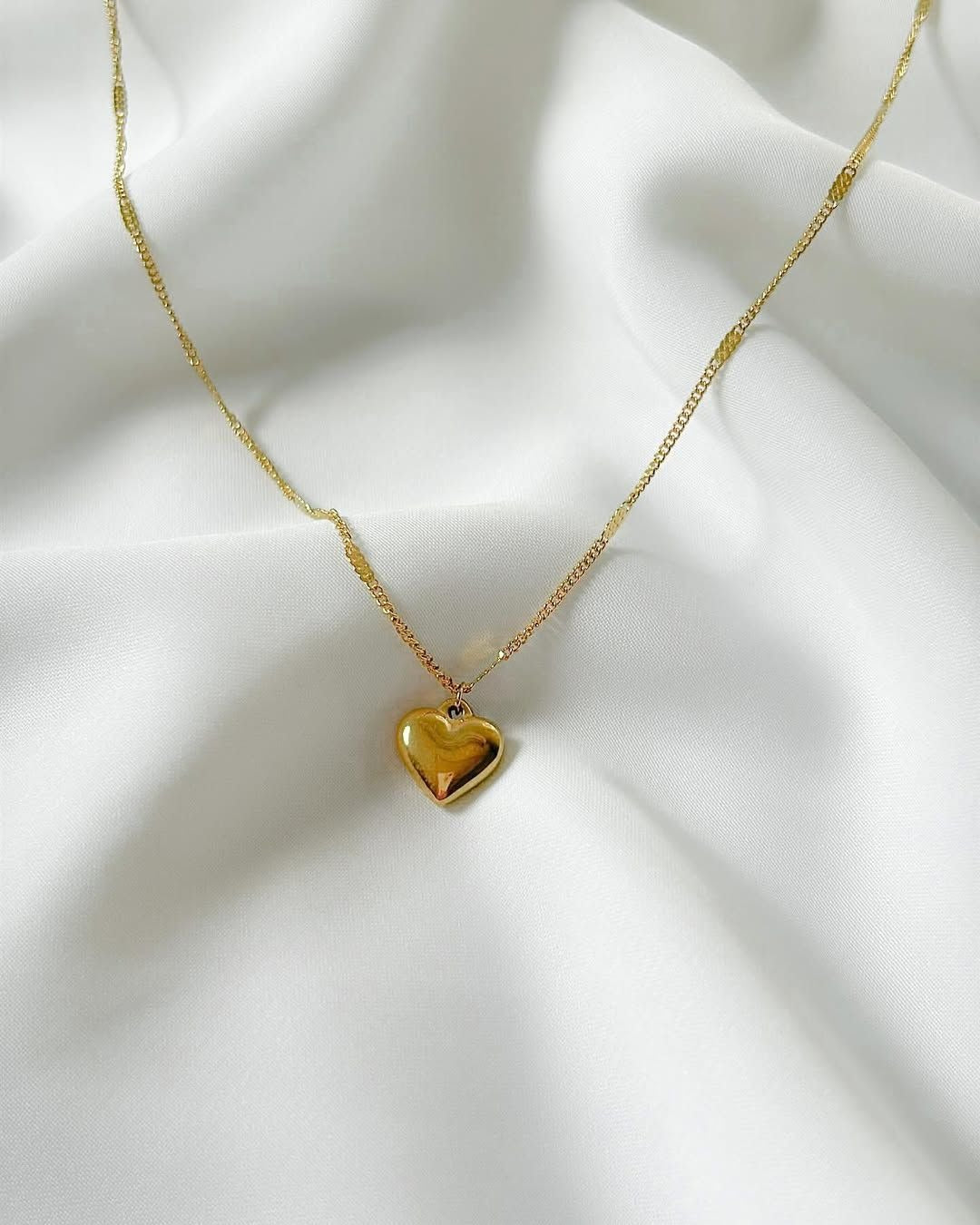 Heart Design Gold Plated Zircon Pendant