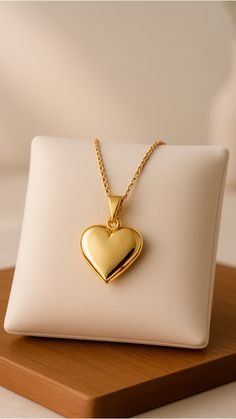 Heart Design Gold Plated Zircon Pendant